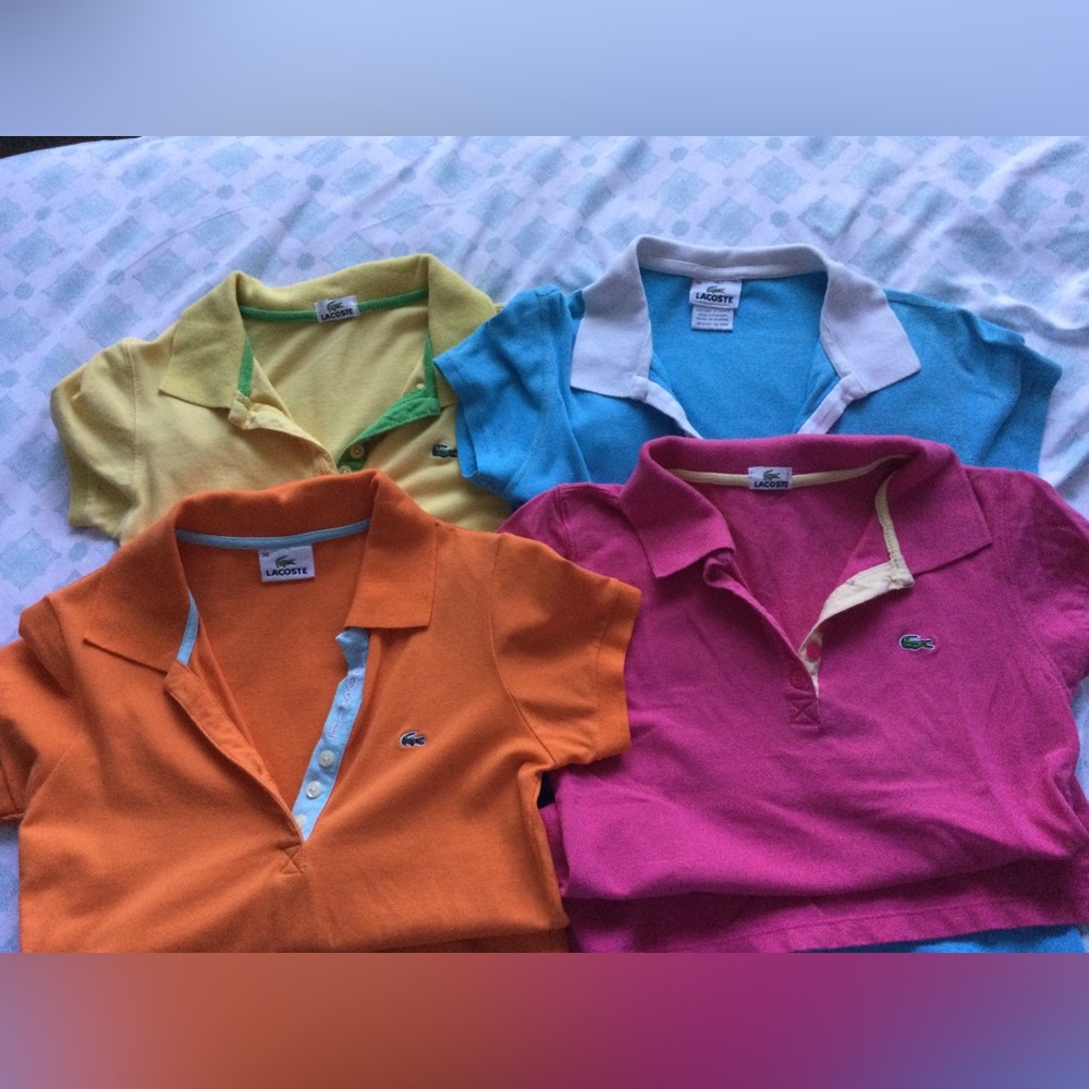4 LACOSTE POLO SHIRTS